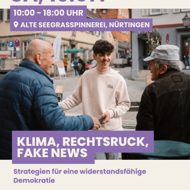 Vernetzungskonferenz - „Klima, Rechtsruck, Fake News – Strategien für eine widerstandsfähige Demokratie“